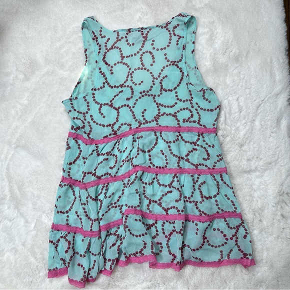 Y2K Victoria Secret Floral Mesh Tank Top - Picture 6 of 7